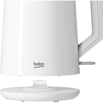 Beko Electric Kettle 1.7L, 2200W, LED Warning, Heat Storage Function, Dry Boil Protection, 360 Degree Rotating Base, Wireless Use, Auto Shut Off, White, WKM4215W, 1 Year Warranty