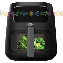 Beko Expert Fry Hot Air Fryer XXL FRL 3374B 7.6 Litre With Window, 1750W, Touch Control Display, 9 Preset Programs Including Defrost, French Fries, Chicken, Grill, Skewer, Bake, Dehydrate, Roast, 1 Year Warranty