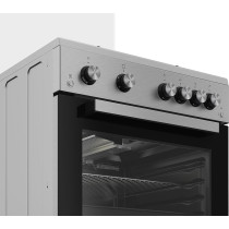Beko 60 x 60 x 85 cm, 4 Gas Burners Free Standing Gas Cooker, Inox, Fsgt61121DXL, 1 Year Warranty