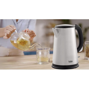 Beko Stainless Steel Water Kettle, 1.7 L Capacity, 2200 Watts, Auto Off, 360 Degree Rotation, WKM6226I, 1 Year Warranty