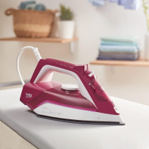 Beko SIM3126R Steam Iron, 2600 W, Ceramic Coated Soleplate With Steam Pools, Auto Shut Off, Purple, 1 Year Warranty