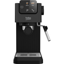 Beko Digital Espresso 15 Bar Pressure, 1.1L Capacity, 1628 Watt Power, LCD Screen, Cup Warmer, Stainless Steel, Ground Bean Storage, Milk Frother, CEG5302B, Black, 1 Year Warranty