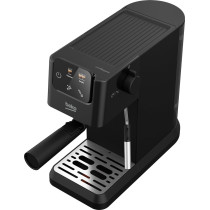 Beko Digital Espresso 15 Bar Pressure, 1.1L Capacity, 1628 Watt Power, LCD Screen, Cup Warmer, Stainless Steel, Ground Bean Storage, Milk Frother, CEG5302B, Black, 1 Year Warranty
