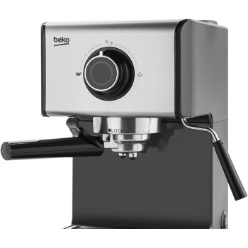 Beko Espresso Machine 15 Bar Pump Pressure, One Touch Brews Espresso, Removable Drip Tray And Water Tank Integrated Milk Steamer, Stainless Steel, CEP5152B, 1 Year Warranty