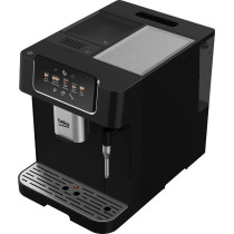 Beko Bean To Cup Espresso Coffee Machine, 2L Water Tank Capacity, B 19 Bar Pressure, 1350W, 13 Griding Levels, Milk Frother, 5 Preset Coffee Options, LCD Display, Black, CEG7302B, 1 Year Warranty