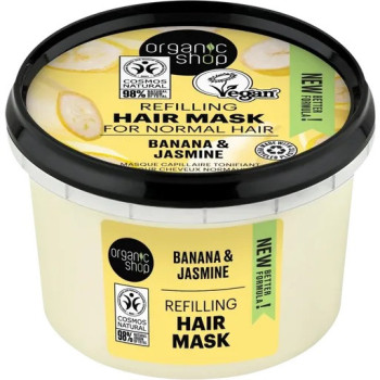 Organic Shop Refilling Hair Mask For Normal Hair Banana And Jasmine, 250 Ml