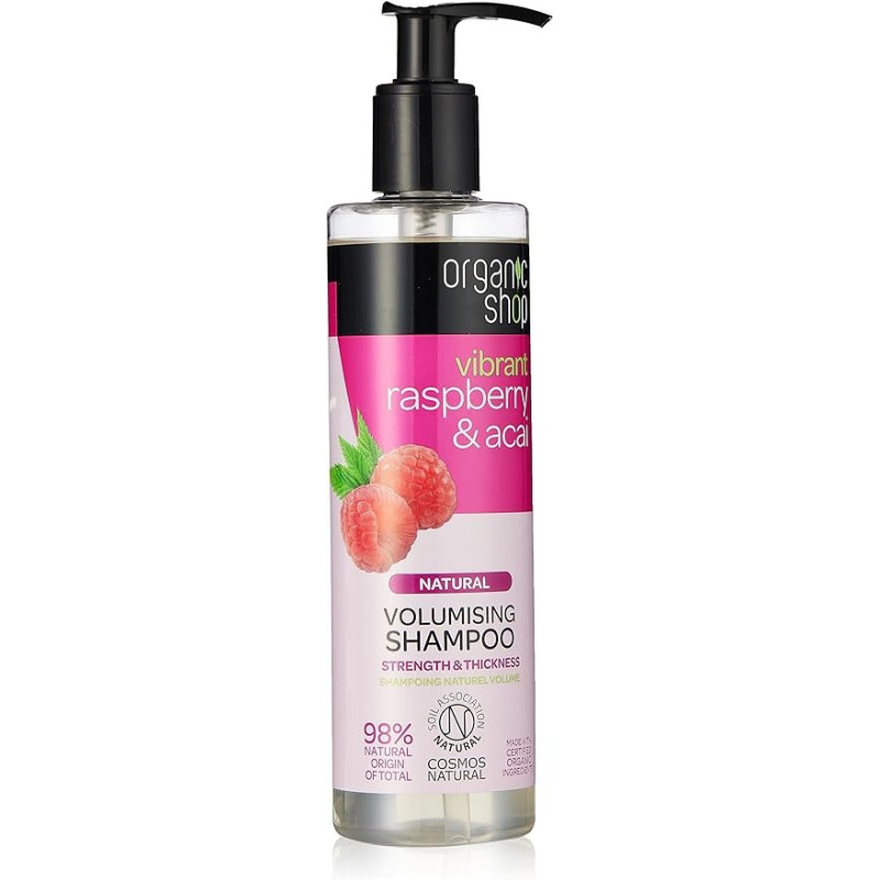 Organic Shop Raspberry And Acai Volumising Shampoo, 280 Ml