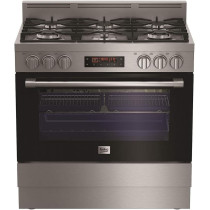 Beko 90 x 60 cm, 5 Burners Multifunctional Free Standing Cooking Range, Inox, GM16425 DXNG, 1 Year Warranty