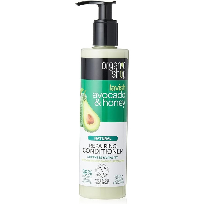 Organic Shop Avocado And Honey Repairing Conditioner, 280 Ml