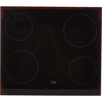 Beko Ceramic Built In Electric Hob, 60 Cm, Silver, HIC64400E, 1 Year Warranty