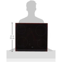 Beko Ceramic Built In Electric Hob, 60 Cm, Silver, HIC64400E, 1 Year Warranty