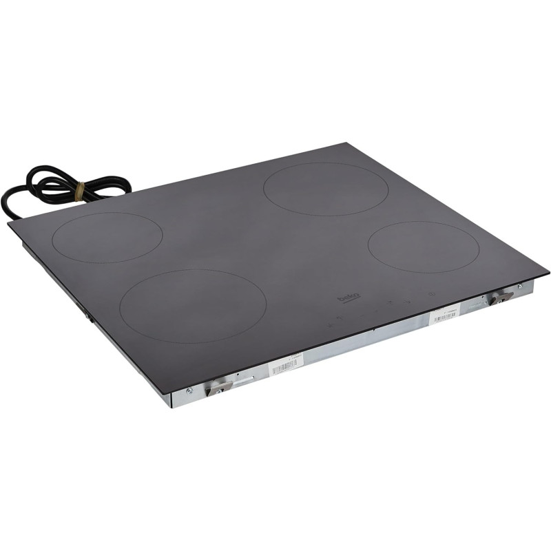Beko Ceramic Built In Electric Hob, 60 Cm, Silver, HIC64400E, 1 Year Warranty