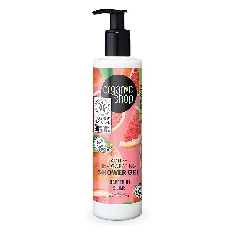 Organic Shop Active Invigorating Shower Gel Grapefruit And Lime, 280 Ml