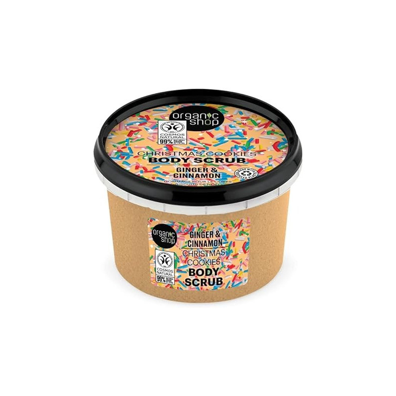 Organic Shop Christmas Cookies Body Scrub Ginger And Cinnamon, 250 Ml