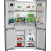 Beko 523 Ltr French Door Refrigerator With 4 Doors, 182 x 90 cm, No Frost, Harvest Fresh, Pro Smart Inverter Compressor, Fast Freeze, Titanium Inox, Model -GNE794DX  With 1 Year Warranty