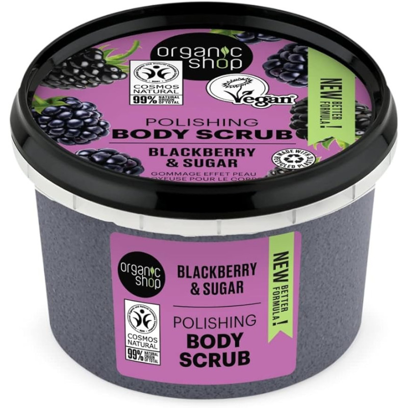 Organic Shop Polishing Body Scrub Blackberry, 250 Ml