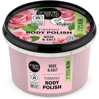 Organic Shop Firming Rose And Salt Body Polish, 250 Ml