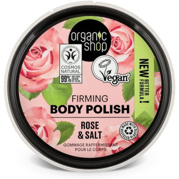 Organic Shop Firming Rose And Salt Body Polish, 250 Ml