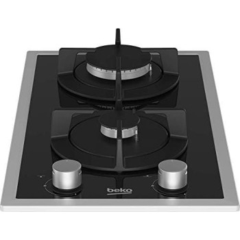 Beko Built In 2 Gas Hob Glass, 30 cm, HDMS 32220 FX, 1 Year Warranty