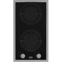 Beko Built In 2 Gas Hob Glass, 30 cm, HDMS 32220 FX, 1 Year Warranty