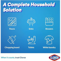 Clorox Liquid Bleach Floral Hours Prevents Bacteria Growth, Removes Stains, 8/1.89 Litre