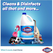 Clorox Liquid Bleach Floral Hours Prevents Bacteria Growth, Removes Stains, 8/1.89 Litre