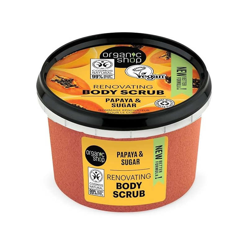 Organic Shop Renovating Papaya And Sugar Body Scrub, 250 Ml