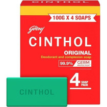 Cinthol Original Soap Germ Protection Soaps For Bath, Grade 1 Soap, For All Skin Types, 144/100g
