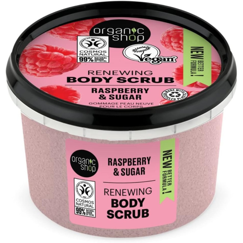 Organic Shop Renewing Raspberry And Sugar Body Scrub, 250 Ml
