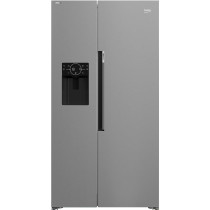 Beko 651 Ltr Side By Side Refrigerator, 179 x 91 cm, Harvest Fresh, Neo Frost Dual Cooling, Pro Smart Inverter Compressor With Automatic Ice Machine, Silver, GNE753DX With 1 Year Warranty