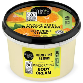 Organic Shop Invigorating Clementine And Lemon Body Cream, 250 Ml