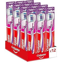 Colgate Medium Zig Zag Toothbrush, Bristles with Different Angulations, 1/12 Pieces