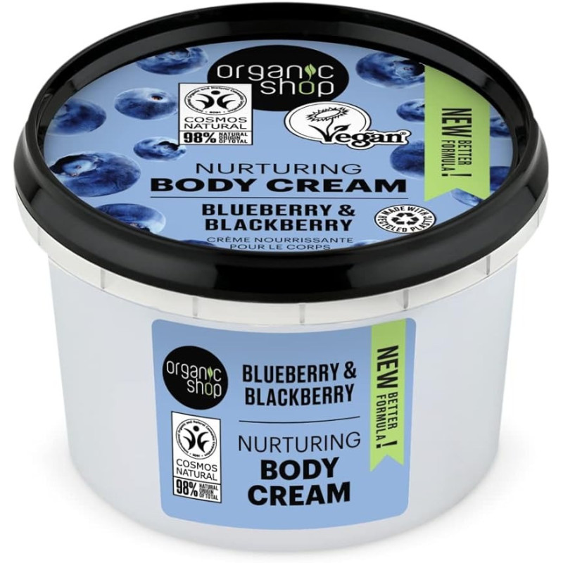 Organic Shop Blueberry And Blackberry Nurturing Body Cream, 250 Ml