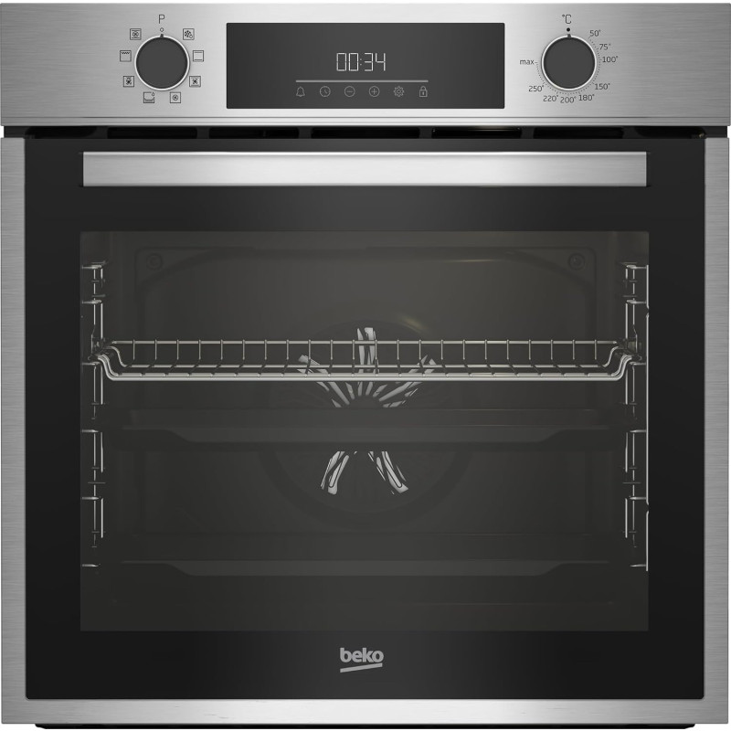 Beko Built In Electric Grill/Oven, 60 cm, 72 Liter, LED Display, Touch Control, Multi Functional, Stainless Steel, BBIM14300XD, 1 Year Warranty
