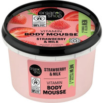 Organic Shop Strawberry And Milk Vitamin Body Mousse, 250 Ml
