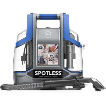 Hoover Spotless Clean Portable Lightweight Carpet And Upholstery Multi Surfaces Cleaner For Car Seats, Sofa, Kitchen And Outdoor, Removes Spots Spills And Tough Stains, Blue, CDCW-CSME, 1 Year Warranty