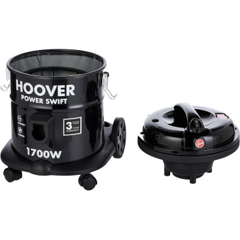 Hoover Power Swift Compact Drum Vacuum Cleaner, 15 Litre Capacity, 1700W With Blower Function For Home And Office Use, Black, HT85-T0-ME, 1 Year Warranty