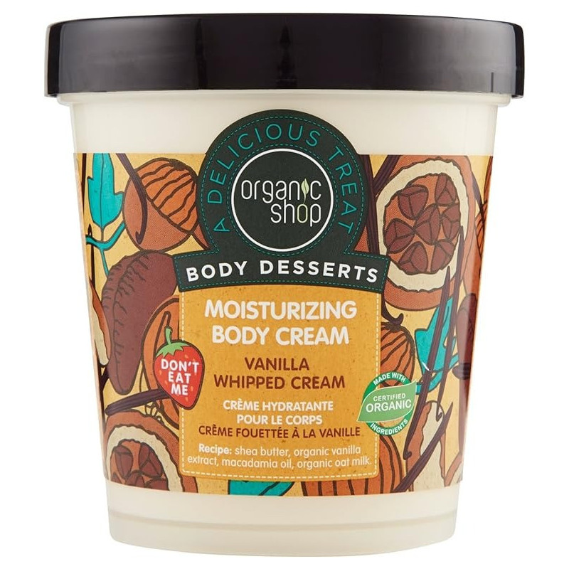 Organic Shop Body Desserts Vanilla Whipped Cream Moisturizing Body Cream, 450 Ml