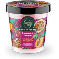 Organic Shop Body Desserts Summer Fruit Ice Cream Cleansing Body Peeling Cream, 450 Ml