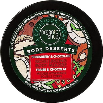 Organic Shop Body Dessert Strawberry And Chocolate Moisturising Body Mousse, 450 Ml