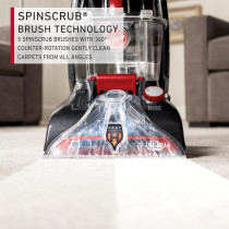 Hoover Carpet And Floor Cleaner Power Scrub Elite With Quick Dry And Spin Scrub Technology, 1200W, Black And Red, CWGDH012, 1 Year Warranty