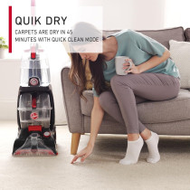Hoover Carpet And Floor Cleaner Power Scrub Elite With Quick Dry And Spin Scrub Technology, 1200W, Black And Red, CWGDH012, 1 Year Warranty