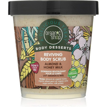 Organic Shop Body Desserts Almond And Honey Milk Reviving Body Scrub, 450 Ml