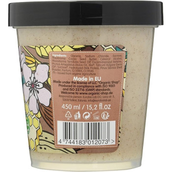 Organic Shop Body Desserts Almond And Honey Milk Reviving Body Scrub, 450 Ml