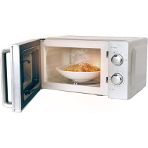 Hoover 20L Manual Control Microwave Oven, HMW-M20-S, 700W Power, Simple Control Dial, Full Glass Door With Handle, Silver/Black, 1 Year Warranty
