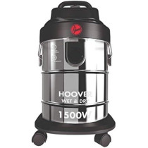 Hoover Wet And Dry Drum Vacuum Cleaner, 18 Litre Capacity, Powerful 1500W For Home And Office Use, Steel And Black, HDW1-ME, 1 Year Warranty