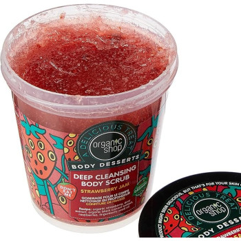 Organic Shop Body Desserts Strawberry Jam Deep Cleansing Body Scrub, 450 Ml