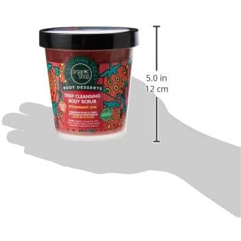 Organic Shop Body Desserts Strawberry Jam Deep Cleansing Body Scrub, 450 Ml