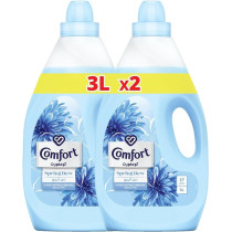 Comfort Fabric Softener, Spring Dew, For Fresh And Soft Clothes, 6/2 x 3L