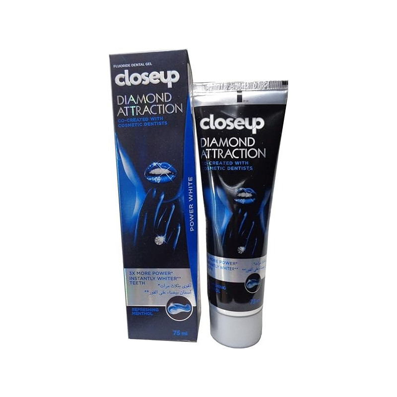 Closeup Diamond Attraction Power, White Toothpaste, 36/75ml